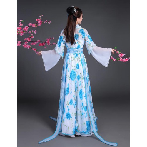 Hanfu chinese folk dance dresses for women female traditional fairy Japanese drama cosplay kimono costumes